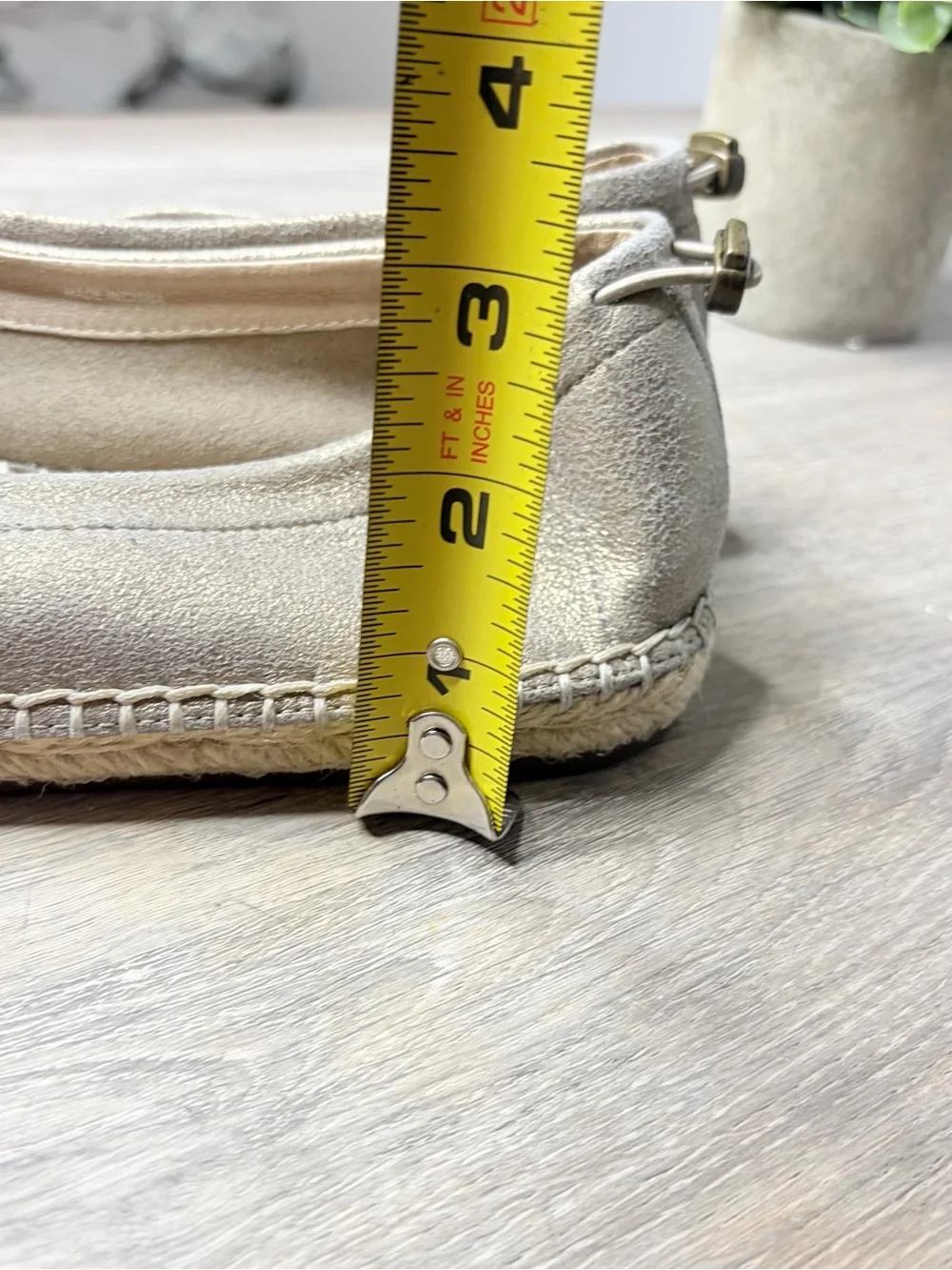 Eileen Fisher Bali Flats Espadrille Size 7 Women’s Metallic Casual